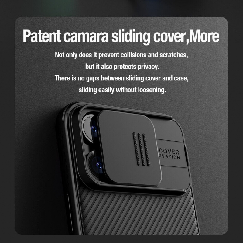 Ốp Lưng iPhone 15 Pro Bảo Vệ Camera Hiệu Nillkin CamShield Pro Case Chính Hãng thiết kế dạng camera đóng mở giúp bảo vệ an toàn cho camera của máy, màu sắc huyền bí sang trọng rất hợp với phái mạnh.